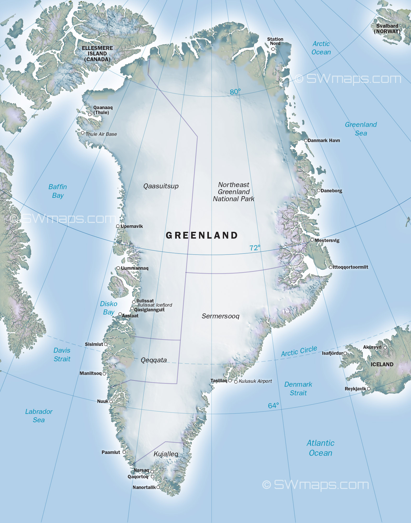 Остров большая земля. Остров Гренландия на карте. Гренландия карта географическая. Гренландия расположение на карте. Остров Гренландия на карте мирового океана.